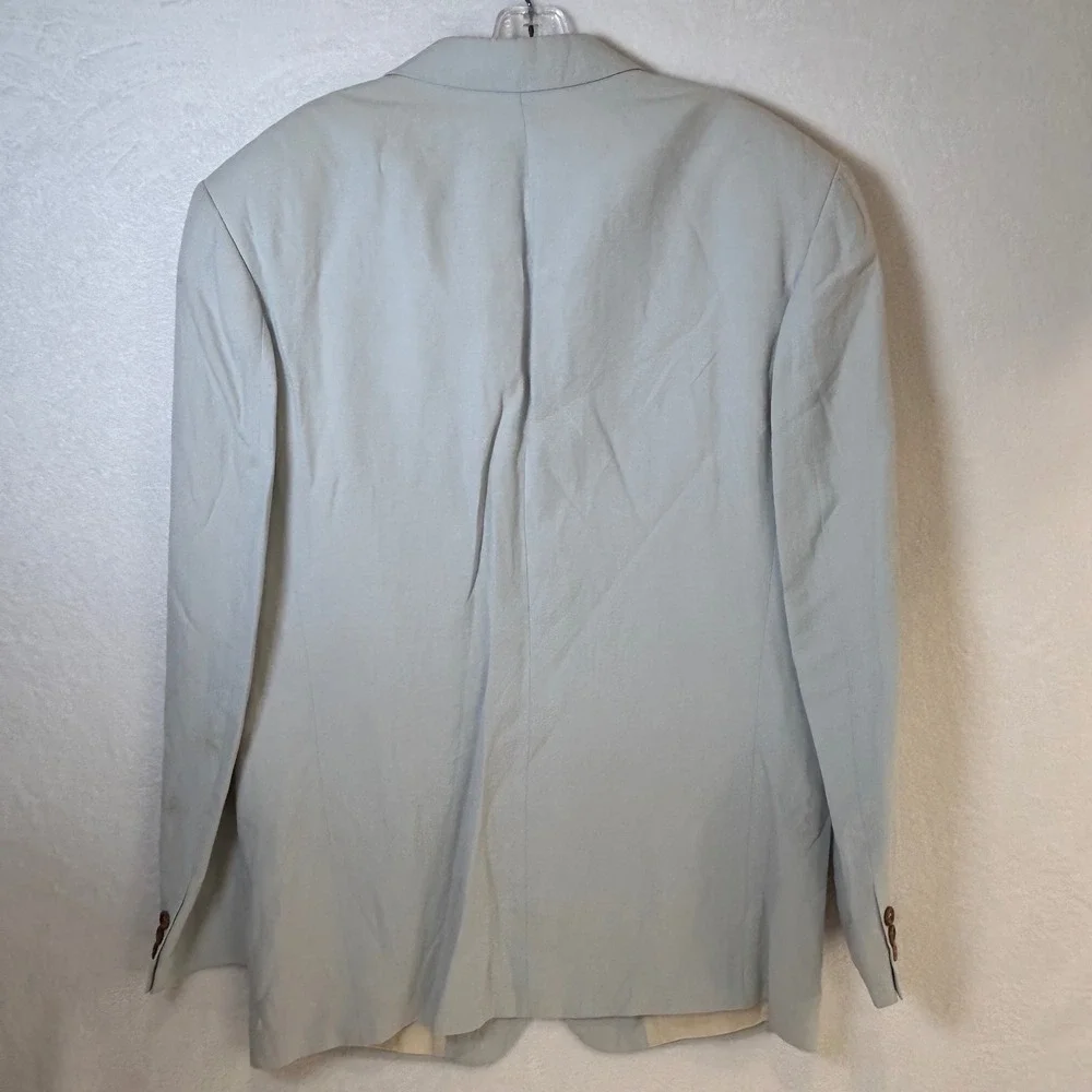 Hugo Boss Easy Line Mens Light Blue Linen Blend Sports Coat Blazer Italy 42L